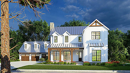 Bungalow Country Craftsman Farmhouse Southern Traditional Elevation of Plan 82671