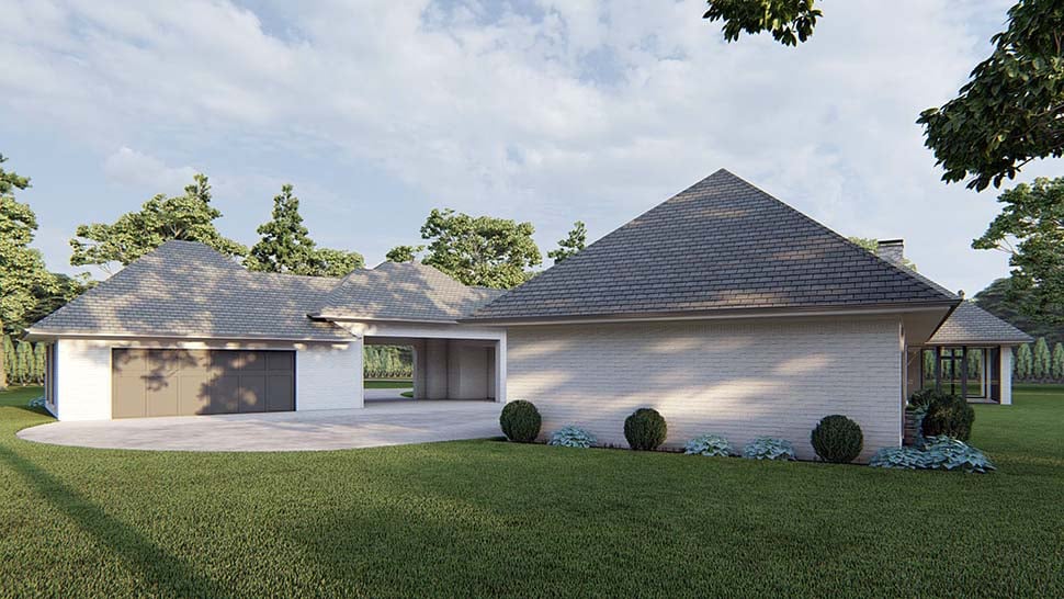 Contemporary, European, Traditional Plan with 4834 Sq. Ft., 4 Bedrooms, 5 Bathrooms, 4 Car Garage Picture 5