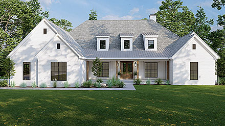 Farmhouse Traditional Elevation of Plan 82679