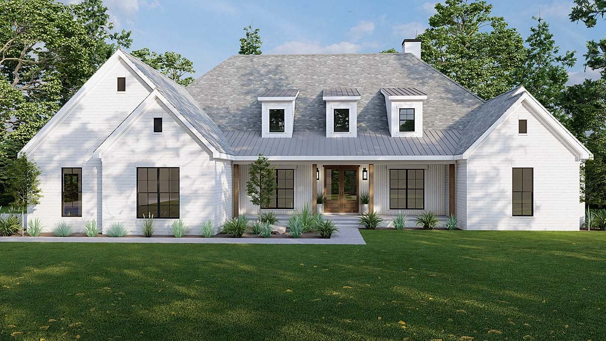 Farmhouse, Traditional Plan with 3240 Sq. Ft., 4 Bedrooms, 4 Bathrooms, 2 Car Garage Elevation