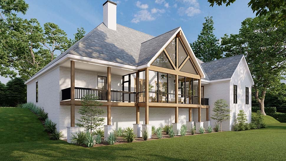 Farmhouse, Traditional Plan with 3240 Sq. Ft., 4 Bedrooms, 4 Bathrooms, 2 Car Garage Picture 4