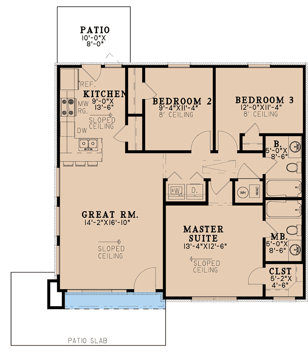 Contemporary Modern Level One of Plan 82684