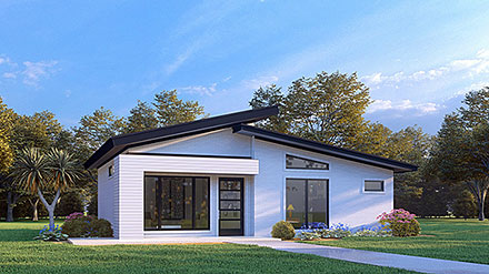 Contemporary Modern Elevation of Plan 82684