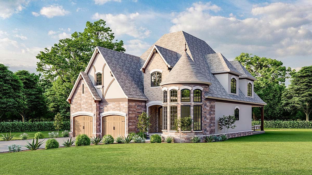 Craftsman, European, French Country, Tudor Plan with 3440 Sq. Ft., 4 Bedrooms, 3 Bathrooms, 2 Car Garage Picture 9