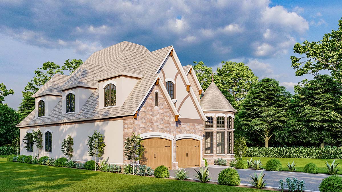 Craftsman, European, French Country, Tudor Plan with 3440 Sq. Ft., 4 Bedrooms, 3 Bathrooms, 2 Car Garage Picture 8