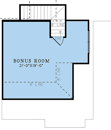 House Plan 82700 Second Level Plan