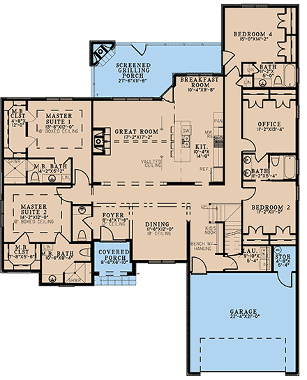 House Plan 82702 First Level Plan