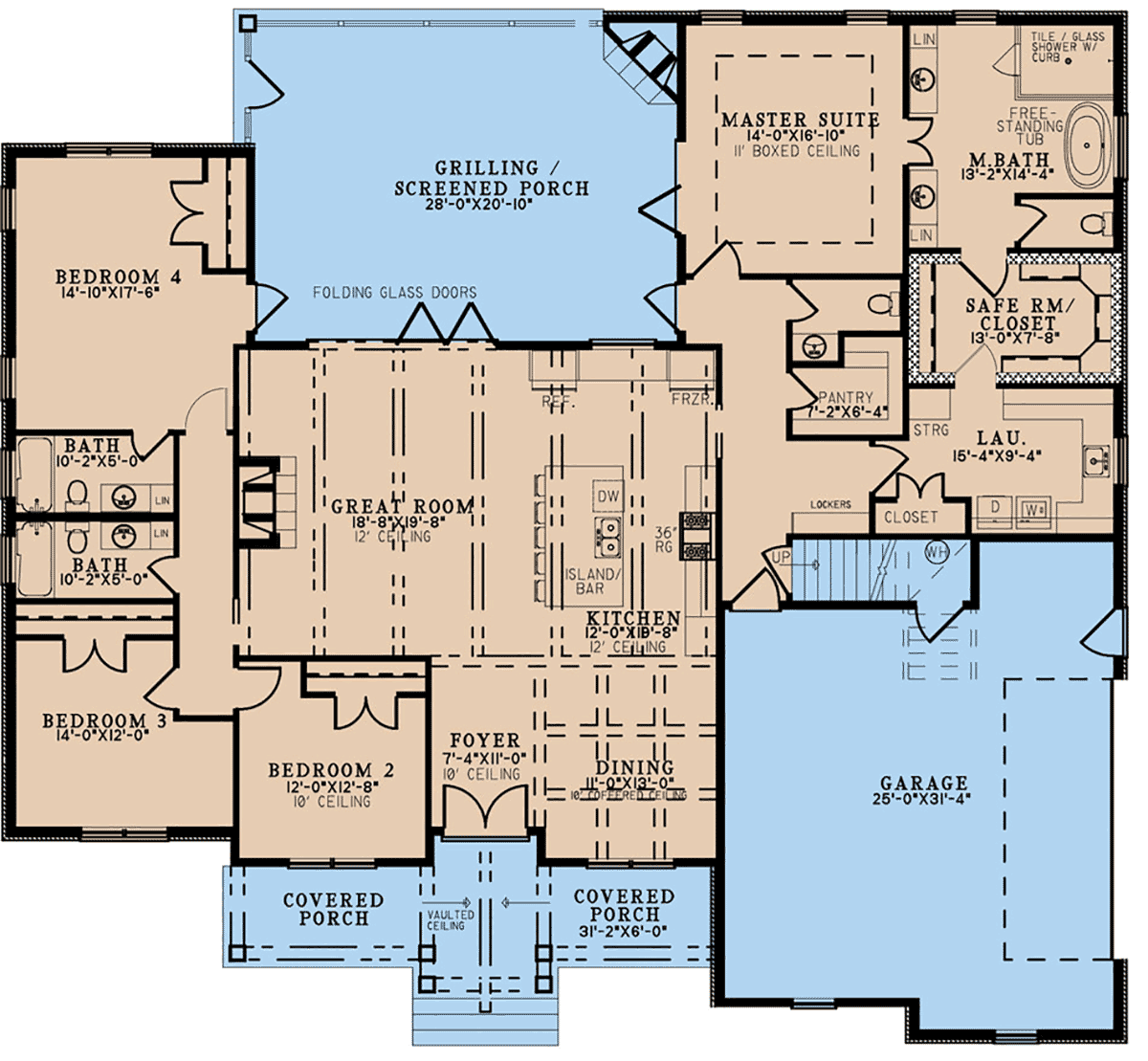 Bungalow Craftsman Farmhouse Traditional Level One of Plan 82705