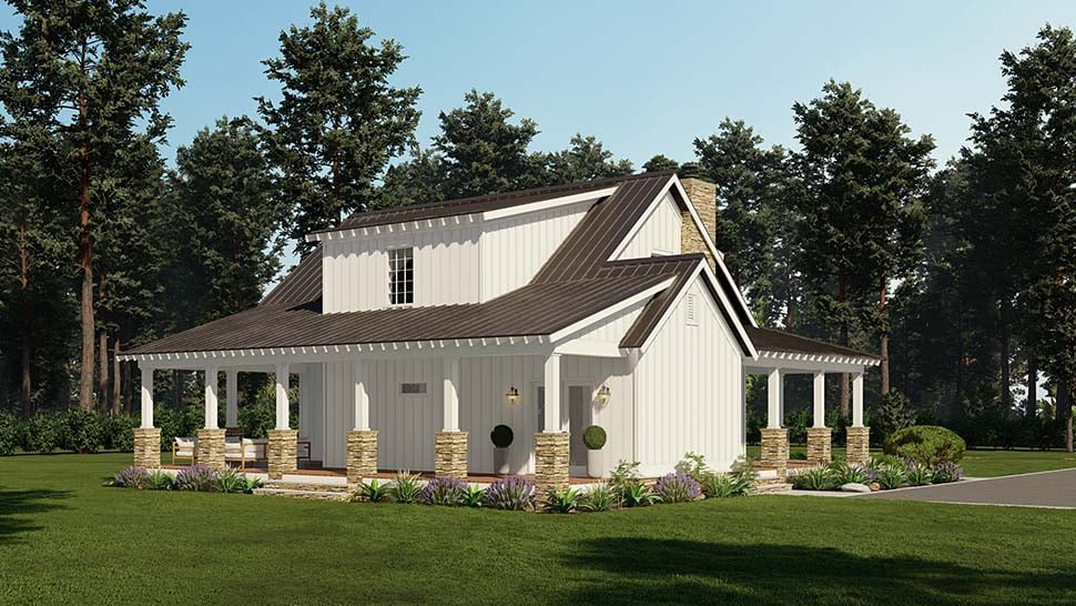 Cabin, Farmhouse Plan with 1571 Sq. Ft., 2 Bedrooms, 3 Bathrooms Picture 5