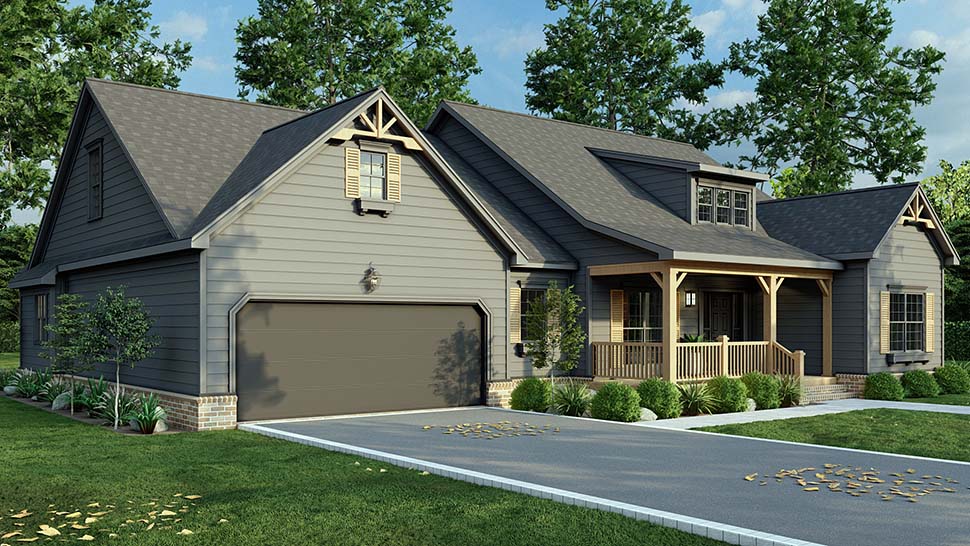Bungalow, Coastal, Country, Craftsman, Farmhouse, Southern, Traditional Plan with 2211 Sq. Ft., 4 Bedrooms, 3 Bathrooms, 2 Car Garage Picture 8