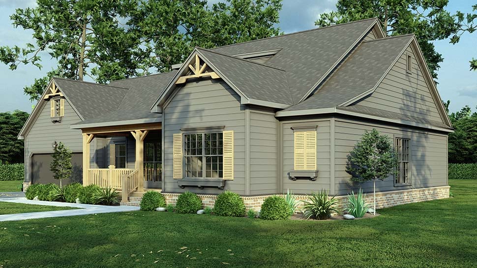 Bungalow, Coastal, Country, Craftsman, Farmhouse, Southern, Traditional Plan with 2211 Sq. Ft., 4 Bedrooms, 3 Bathrooms, 2 Car Garage Picture 9