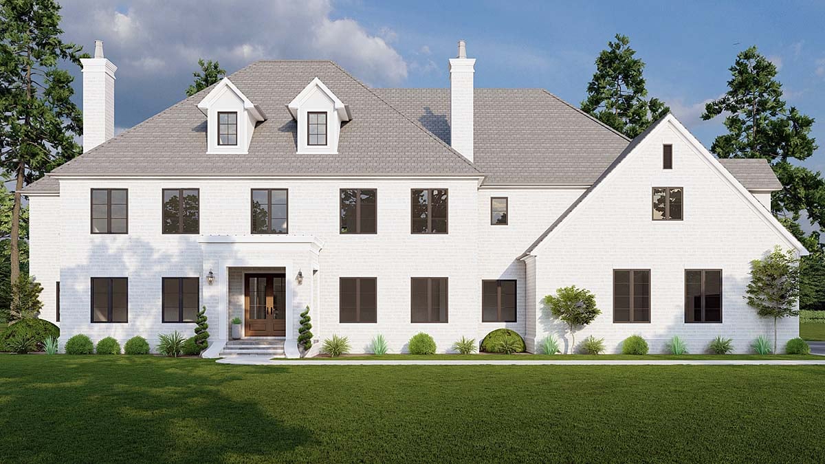 Colonial, Country, European, French Country, Southern, Traditional Plan with 4823 Sq. Ft., 4 Bedrooms, 5 Bathrooms, 3 Car Garage Elevation