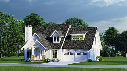 Bungalow Coastal Country Craftsman Farmhouse Southern Traditional Elevation of Plan 82715