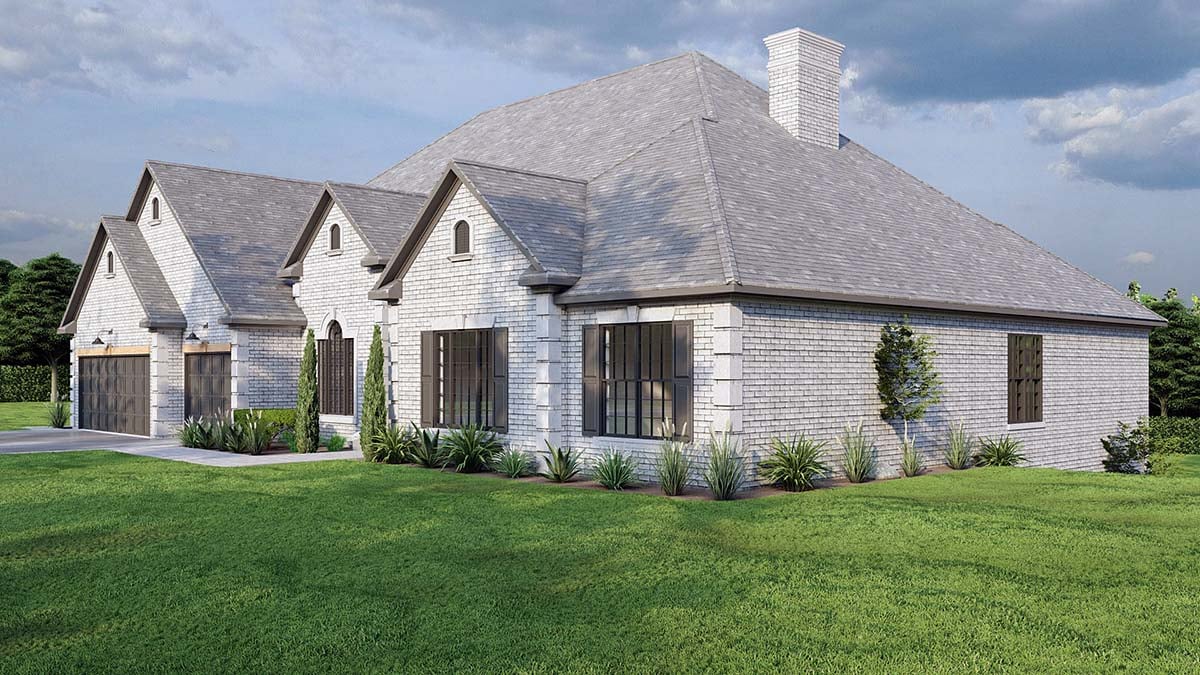 Coastal, French Country, Traditional Plan with 3012 Sq. Ft., 4 Bedrooms, 4 Bathrooms, 3 Car Garage Picture 2