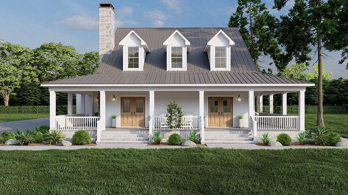 Coastal, Contemporary, Country, Farmhouse, Southern, Traditional Plan with 2169 Sq. Ft., 3 Bedrooms, 3 Bathrooms, 3 Car Garage Elevation