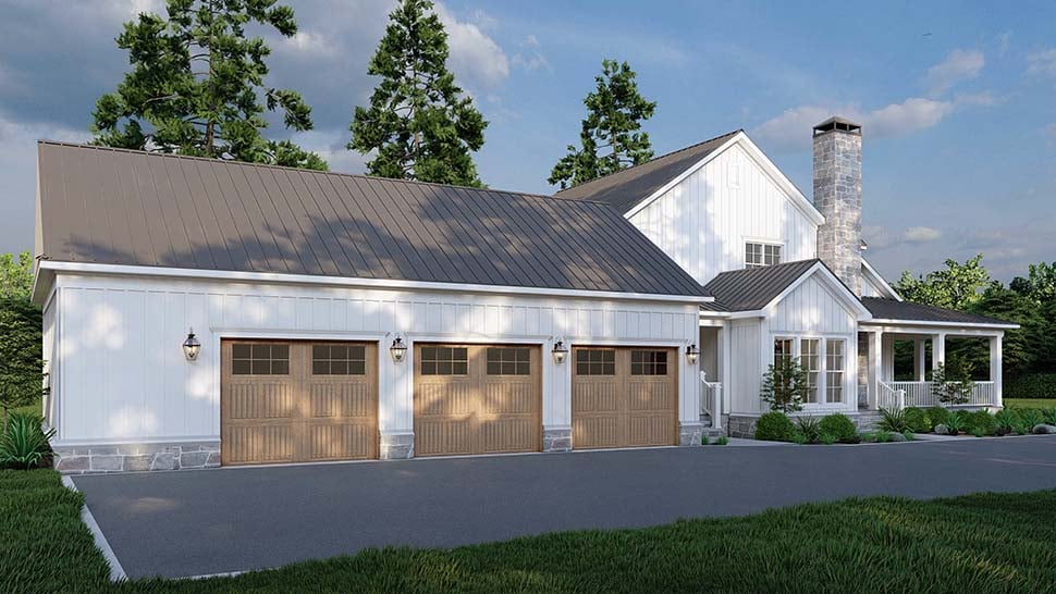 Coastal, Contemporary, Country, Farmhouse, Southern, Traditional Plan with 2169 Sq. Ft., 3 Bedrooms, 3 Bathrooms, 3 Car Garage Picture 7