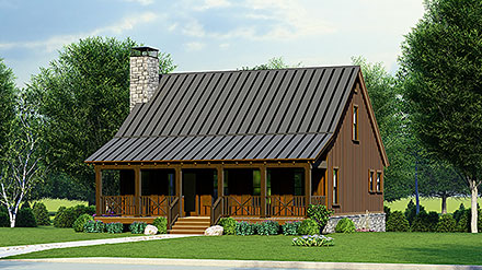 Coastal Country Southern Traditional Elevation of Plan 82720