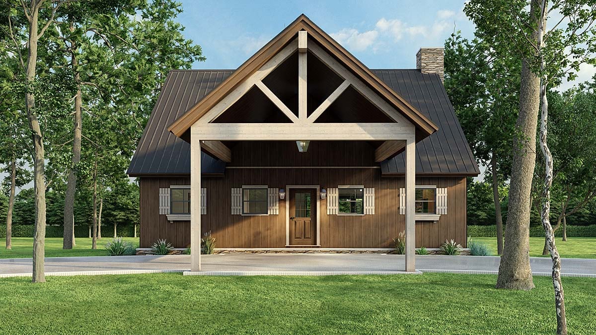 Bungalow, Cabin, Country, Craftsman, Southern, Traditional Plan with 2255 Sq. Ft., 3 Bedrooms, 3 Bathrooms Elevation