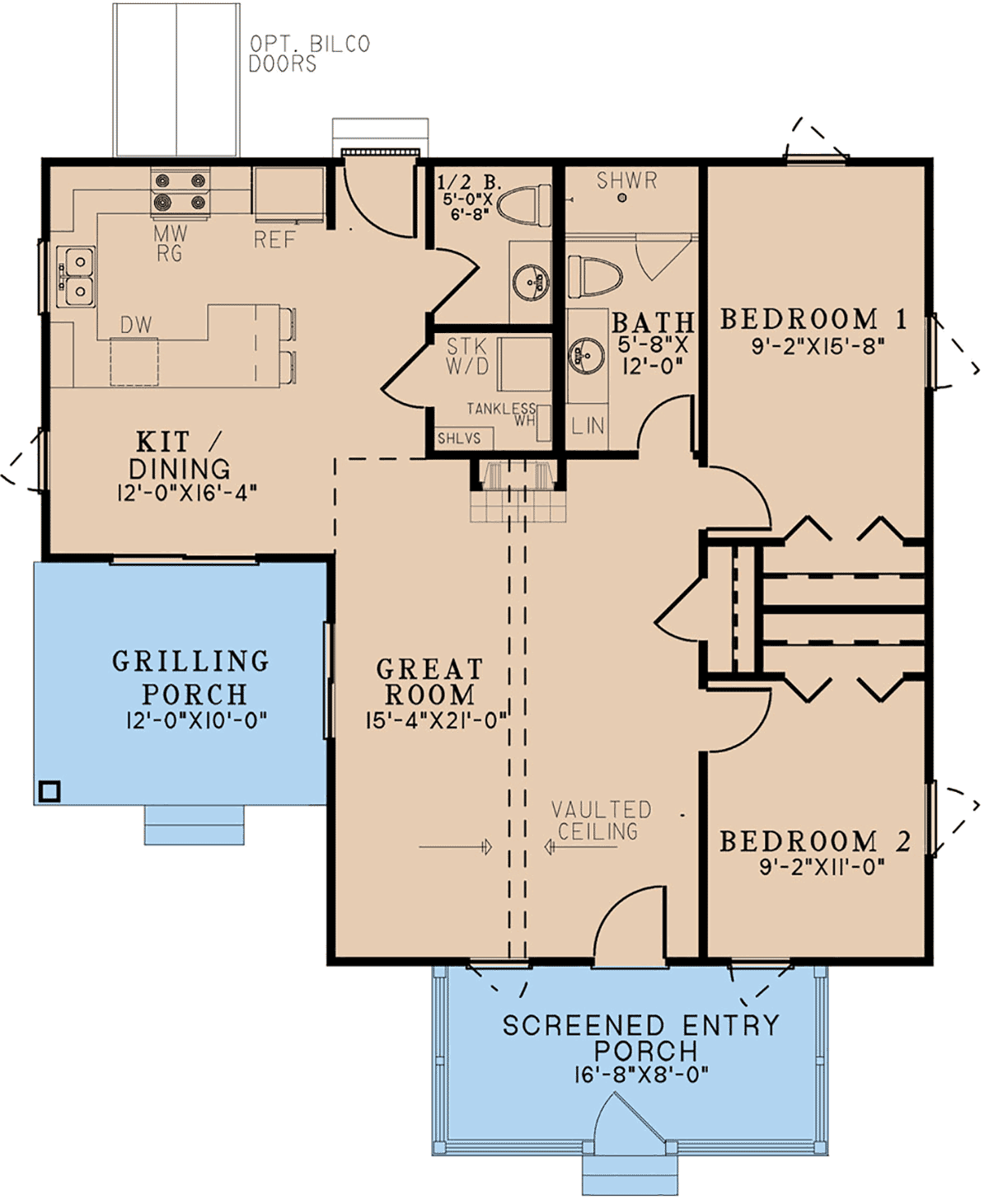 House Plan 82722 Level One