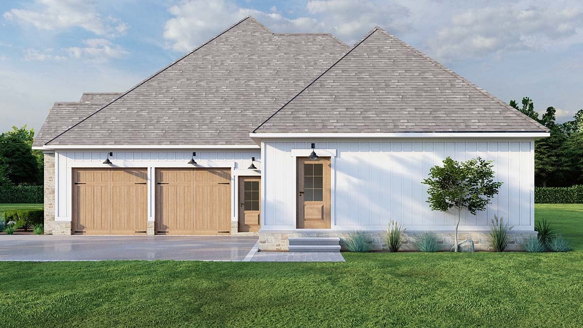 Bungalow, Coastal, Country, Craftsman, Farmhouse, Southern, Traditional Plan with 2442 Sq. Ft., 3 Bedrooms, 4 Bathrooms, 2 Car Garage Picture 2