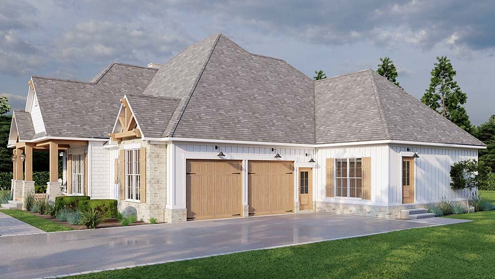 Bungalow, Coastal, Country, Craftsman, Farmhouse, Southern, Traditional Plan with 2442 Sq. Ft., 3 Bedrooms, 4 Bathrooms, 2 Car Garage Picture 5