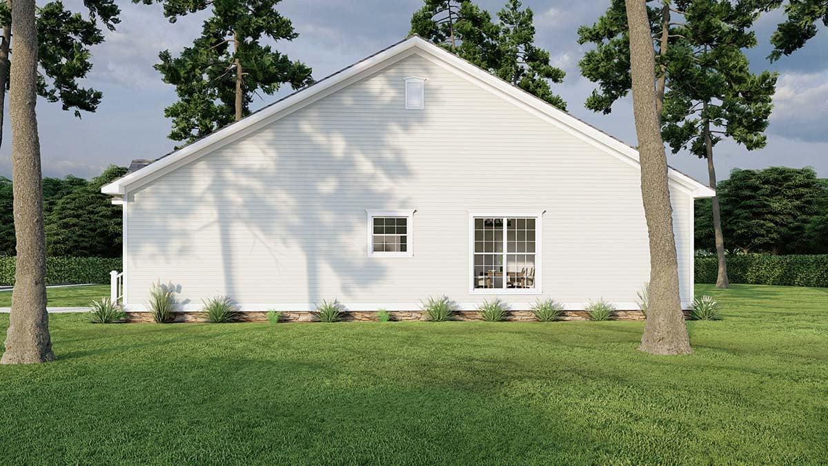 Country, Traditional Plan with 1284 Sq. Ft., 3 Bedrooms, 2 Bathrooms Picture 2