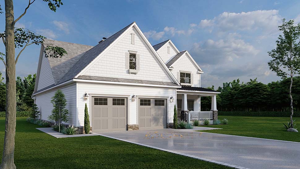 Bungalow, Country, Craftsman, Farmhouse, Southern, Traditional Plan with 3026 Sq. Ft., 4 Bedrooms, 4 Bathrooms, 2 Car Garage Picture 4