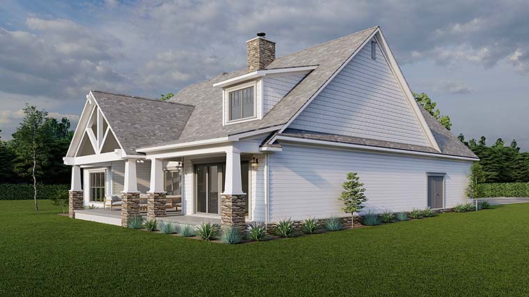 Bungalow, Country, Craftsman, Farmhouse, Southern, Traditional Plan with 3026 Sq. Ft., 4 Bedrooms, 4 Bathrooms, 2 Car Garage Picture 6