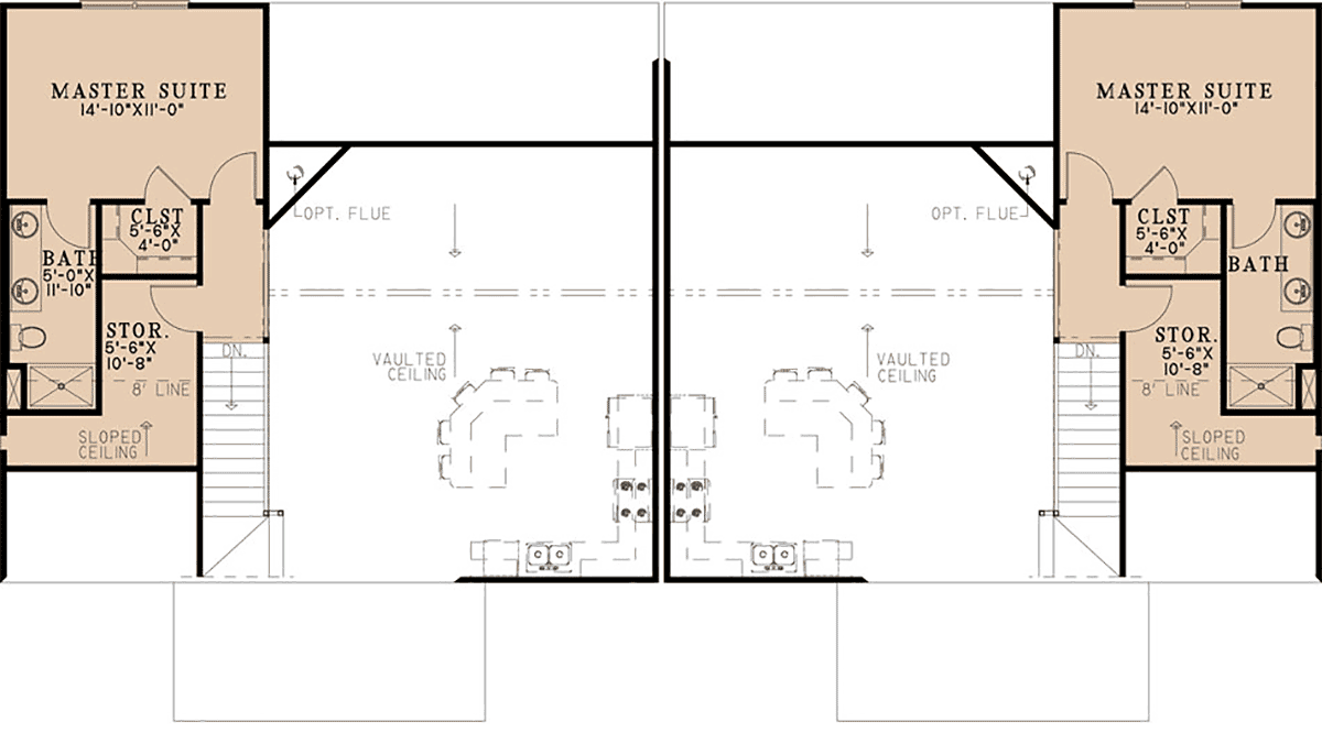 Country Farmhouse Southern Traditional Level Two of Plan 82727