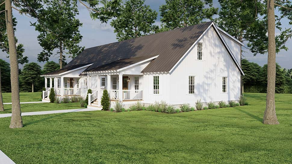 Country, Farmhouse, Southern, Traditional Plan with 1461 Sq. Ft., 3 Bedrooms, 2 Bathrooms Picture 5