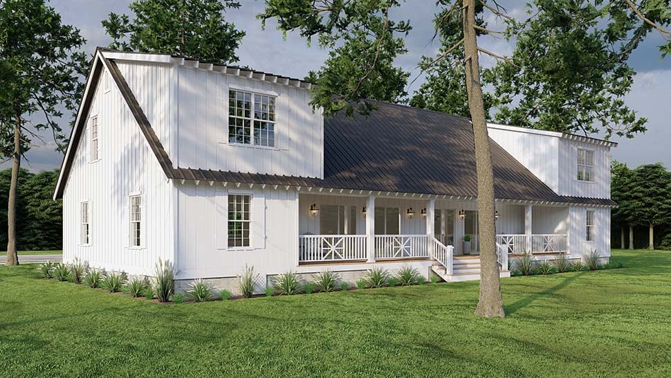 Country, Farmhouse, Southern, Traditional Plan with 1461 Sq. Ft., 3 Bedrooms, 2 Bathrooms Picture 7