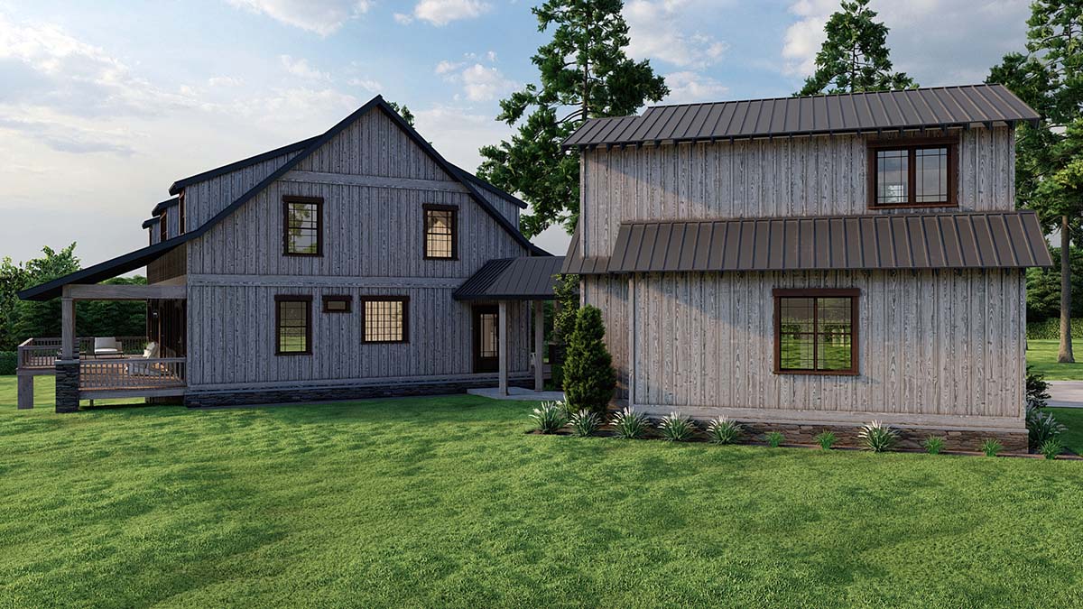 Barndominium, Country, Farmhouse, Southern Plan with 2761 Sq. Ft., 6 Bedrooms, 4 Bathrooms, 2 Car Garage Picture 3