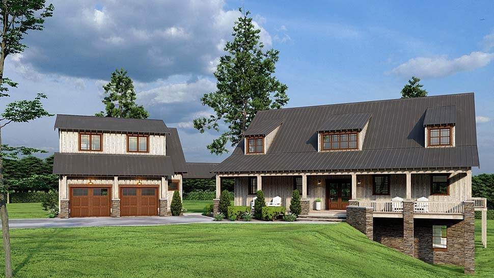 Barndominium, Country, Farmhouse, Southern Plan with 2761 Sq. Ft., 6 Bedrooms, 4 Bathrooms, 2 Car Garage Picture 4