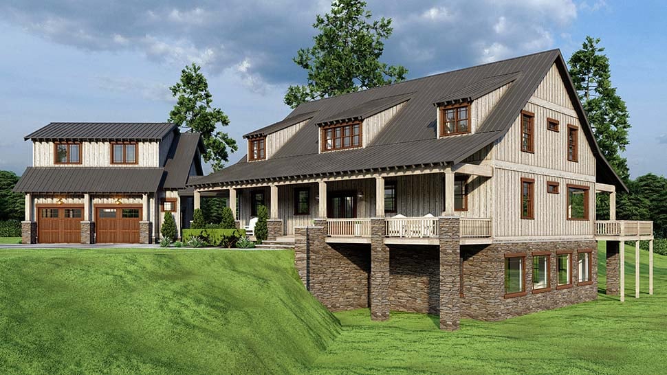 Barndominium, Country, Farmhouse, Southern Plan with 2761 Sq. Ft., 6 Bedrooms, 4 Bathrooms, 2 Car Garage Picture 5