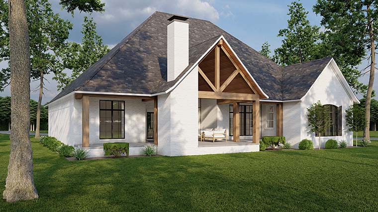 Bungalow, Craftsman, European, French Country, Southern Plan with 2826 Sq. Ft., 3 Bedrooms, 3 Bathrooms, 1 Car Garage Picture 6