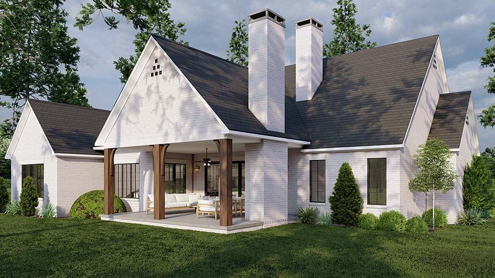 Bungalow, Contemporary, Craftsman, European, Southern, Traditional Plan with 2998 Sq. Ft., 3 Bedrooms, 4 Bathrooms, 2 Car Garage Picture 8