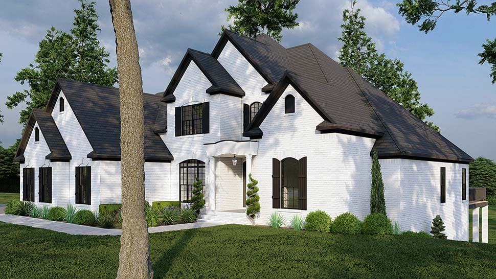 Contemporary, European, Modern Plan with 5009 Sq. Ft., 5 Bedrooms, 5 Bathrooms, 3 Car Garage Picture 4