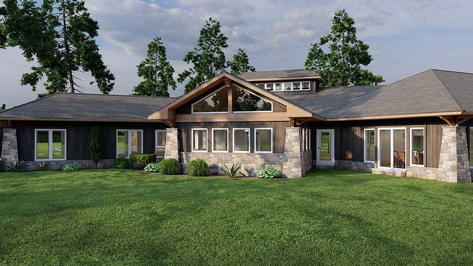 Contemporary, Prairie Style, Tuscan Plan with 3638 Sq. Ft., 4 Bedrooms, 3 Bathrooms, 3 Car Garage Picture 9