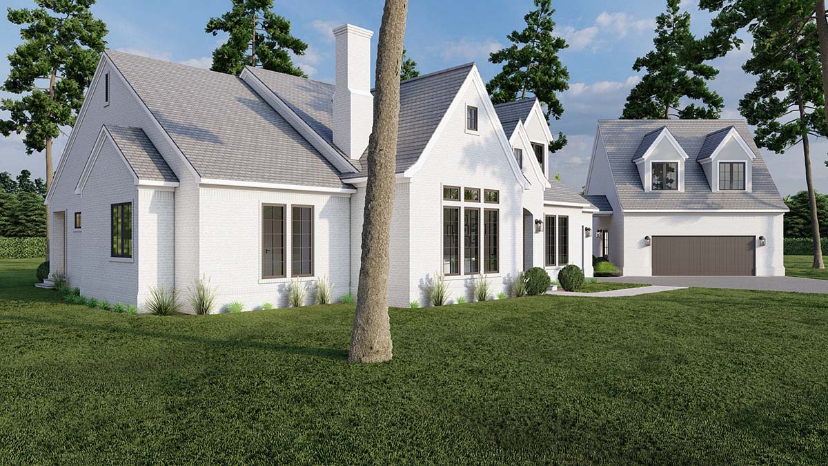 Contemporary, European, French Country Plan with 3299 Sq. Ft., 4 Bedrooms, 4 Bathrooms, 2 Car Garage Picture 3