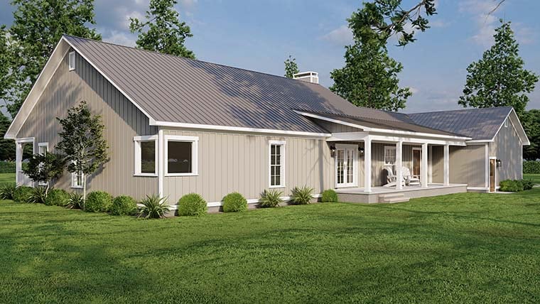 Cottage, Farmhouse, Ranch, Southern, Traditional Plan with 2313 Sq. Ft., 3 Bedrooms, 3 Bathrooms, 3 Car Garage Picture 6