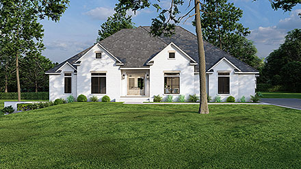 Bungalow Contemporary Craftsman Traditional Elevation of Plan 82741