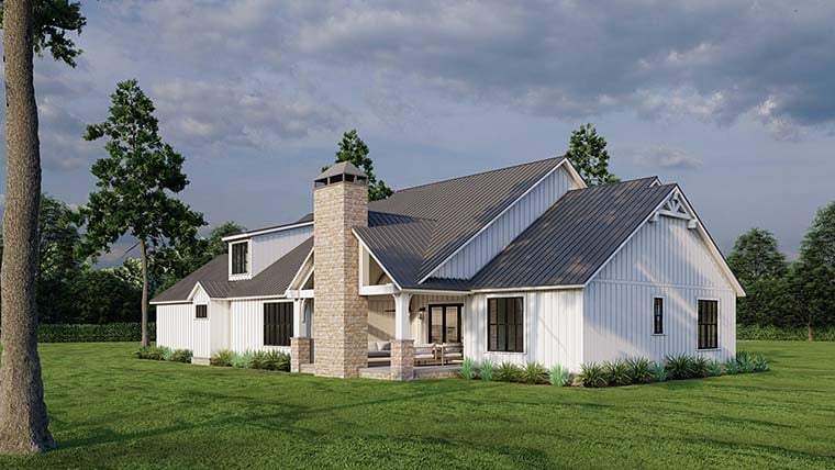 Barndominium, Country, Southern, Traditional Plan with 2679 Sq. Ft., 4 Bedrooms, 4 Bathrooms, 3 Car Garage Picture 6