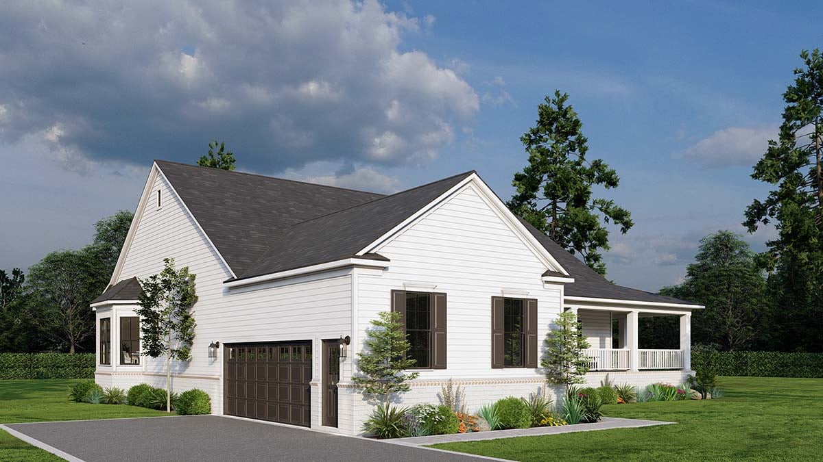 Farmhouse Plan with 2193 Sq. Ft., 3 Bedrooms, 3 Bathrooms, 2 Car Garage Picture 3