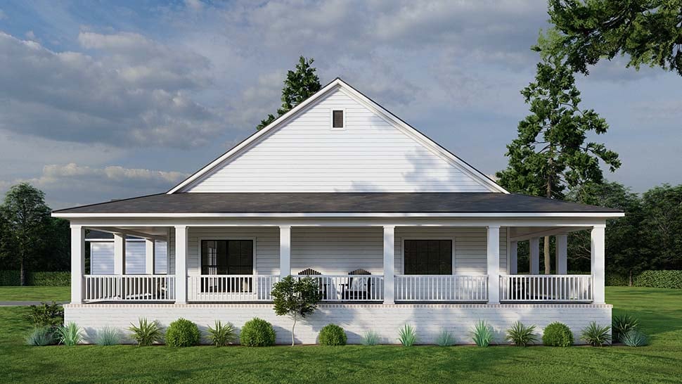 Farmhouse Plan with 2193 Sq. Ft., 3 Bedrooms, 3 Bathrooms, 2 Car Garage Picture 4