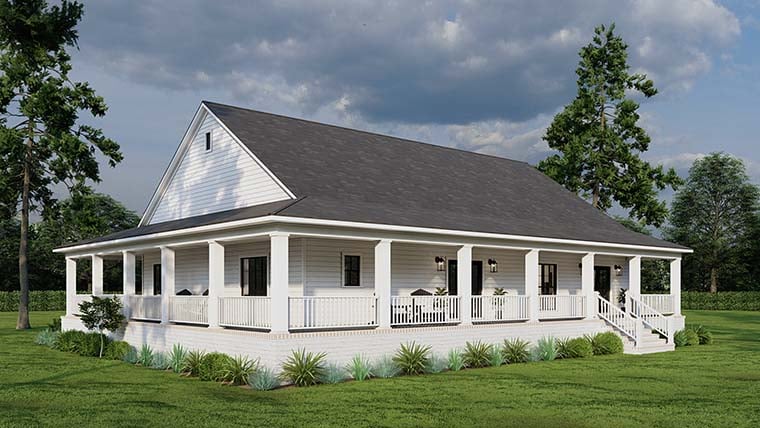 Farmhouse Plan with 2193 Sq. Ft., 3 Bedrooms, 3 Bathrooms, 2 Car Garage Picture 6