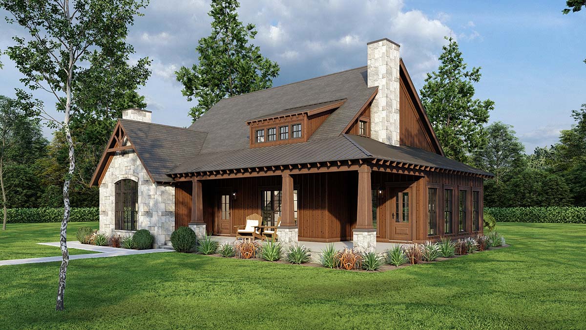 Bungalow, Country, Craftsman, Farmhouse, Southern Plan with 2637 Sq. Ft., 3 Bedrooms, 3 Bathrooms Picture 2