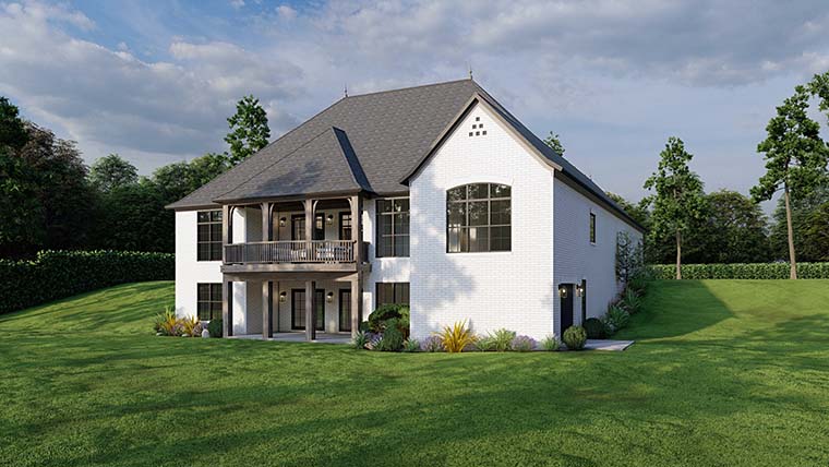 European, French Country, Southern, Traditional Plan with 4035 Sq. Ft., 4 Bedrooms, 4 Bathrooms, 3 Car Garage Picture 6