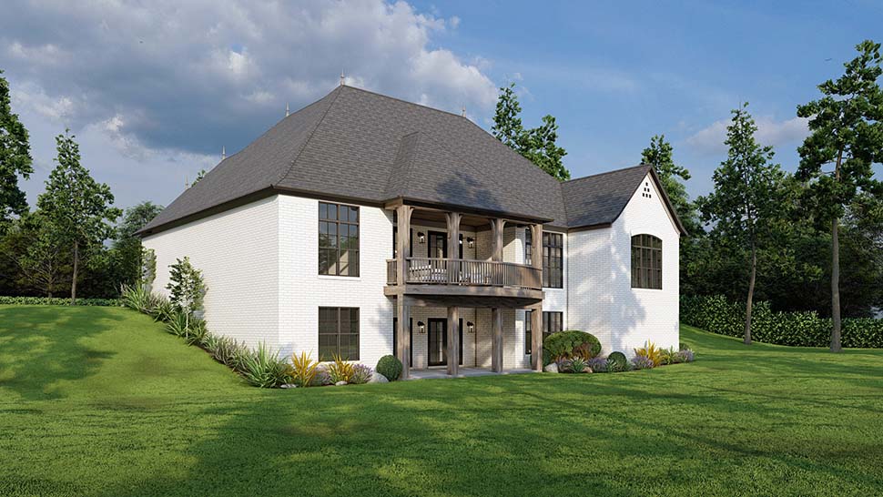 European, French Country, Southern, Traditional Plan with 4035 Sq. Ft., 4 Bedrooms, 4 Bathrooms, 3 Car Garage Picture 7