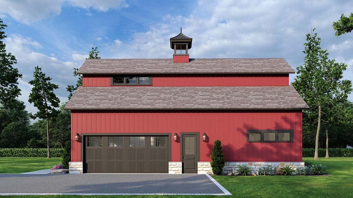 Barndominium, Country, Farmhouse, Prairie Style Plan with 2683 Sq. Ft., 3 Bedrooms, 4 Bathrooms, 2 Car Garage Picture 2