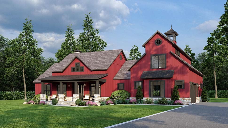 Barndominium, Country, Farmhouse, Prairie Style Plan with 2683 Sq. Ft., 3 Bedrooms, 4 Bathrooms, 2 Car Garage Picture 5